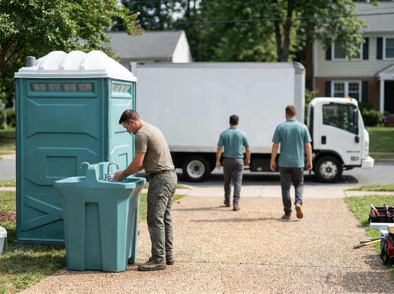 Freestanding Dual-Basin Handwashing Station in Alexandria, VA
