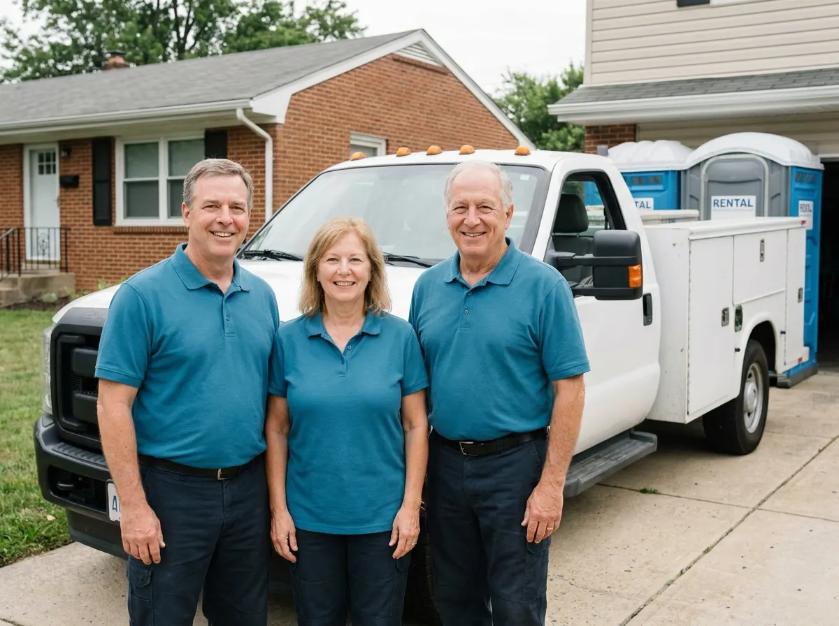 Redstone Toilet Services portable toilet rentals team in Alexandria, VA